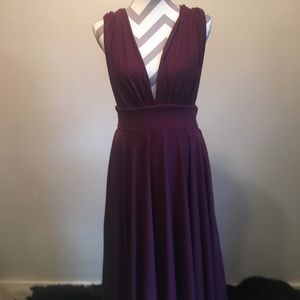 Black and White Reversal Halter dress